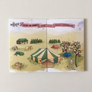 trouwkaart uitnodiging festival camping plattegrond