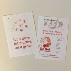 zakelijke groeikaart kerstkaart let it grow