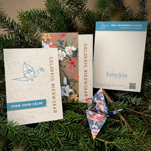 origami nieuwjaarskaart